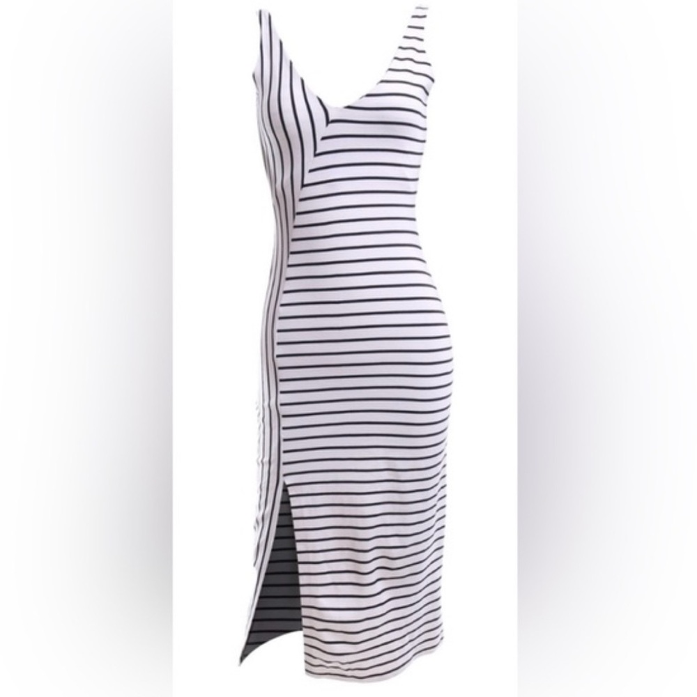 Striped Black and White Dress